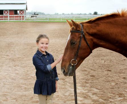 Christine With Lesson Horse Cat